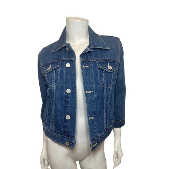 Trave Jackets & Blazers - Trave Zoey Crop Jean Jacket in Atmosphere Size S